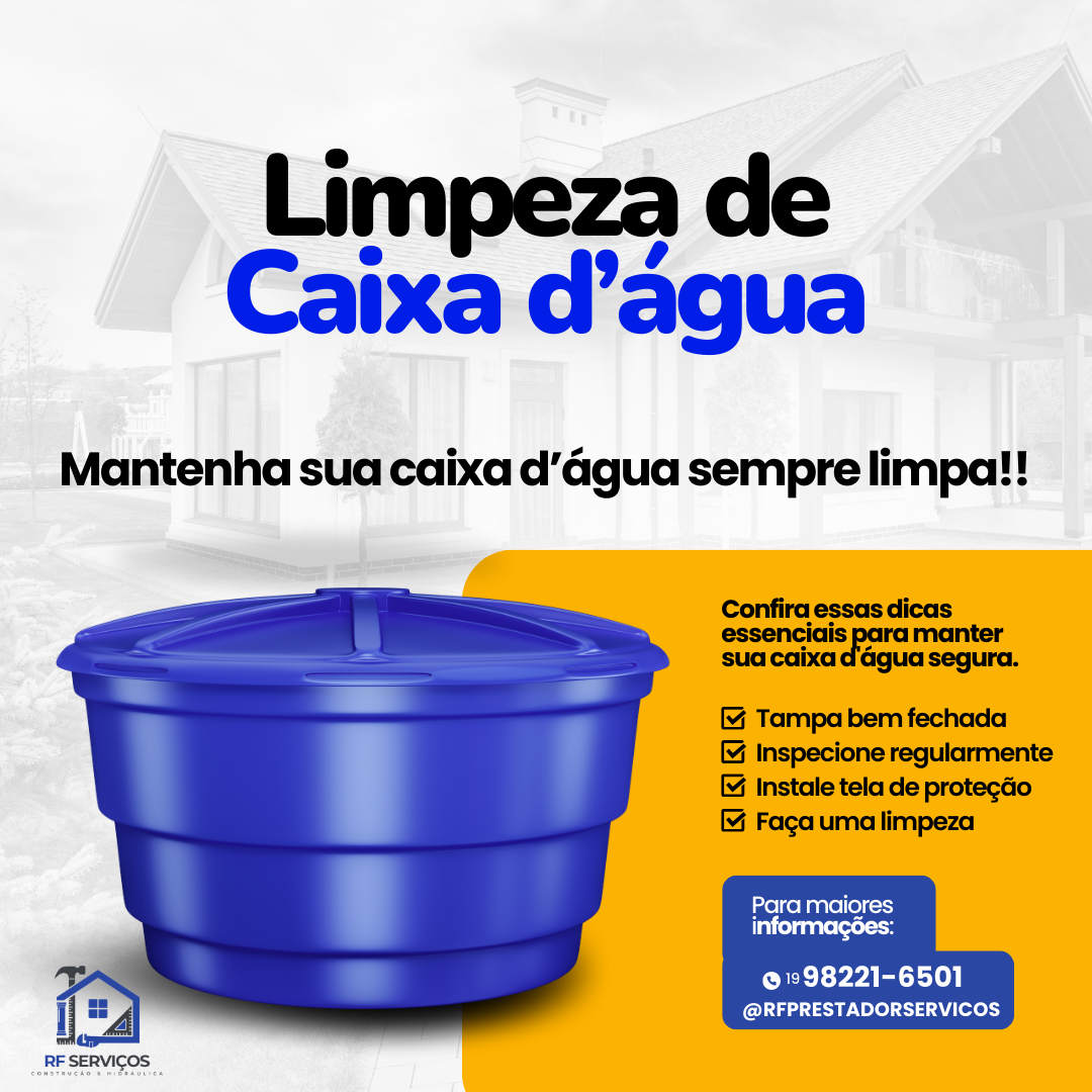 Limpeza de Caixa d Água de RF Serviços