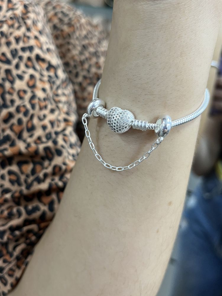 Pulseira para berloque fecho Coração Zirconia de Laruby Acessórios